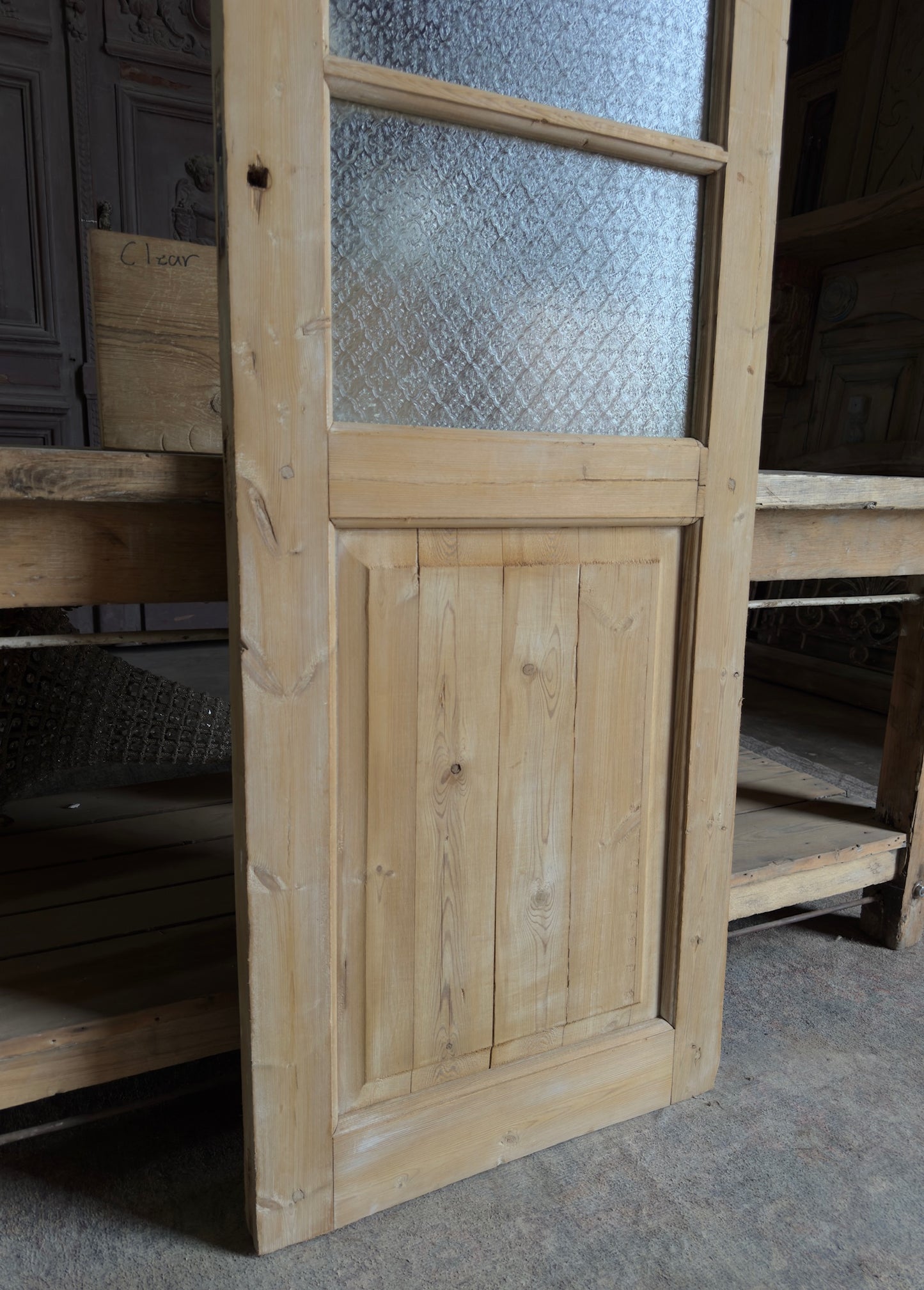 Single Antique Glass Door - 24x82.75 K70