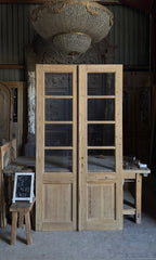 Antique Glass 4 Lite French Doors - 45.5x87 - L701