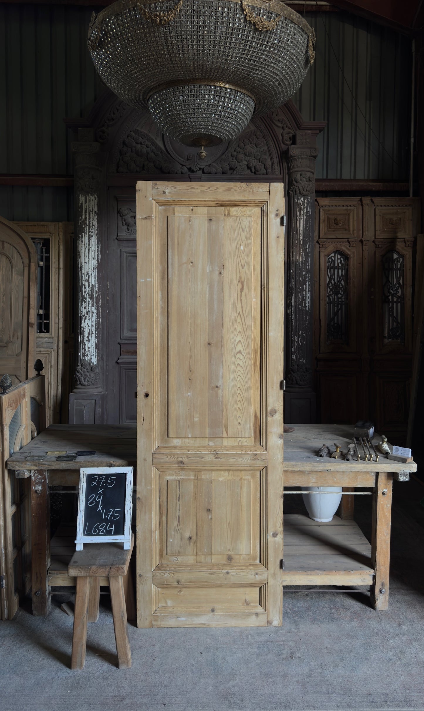 Antique 2 Panel Door - 27.5x84 - L684