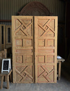 Antique Moraccan Carved Solid Doors - 68x87 J93