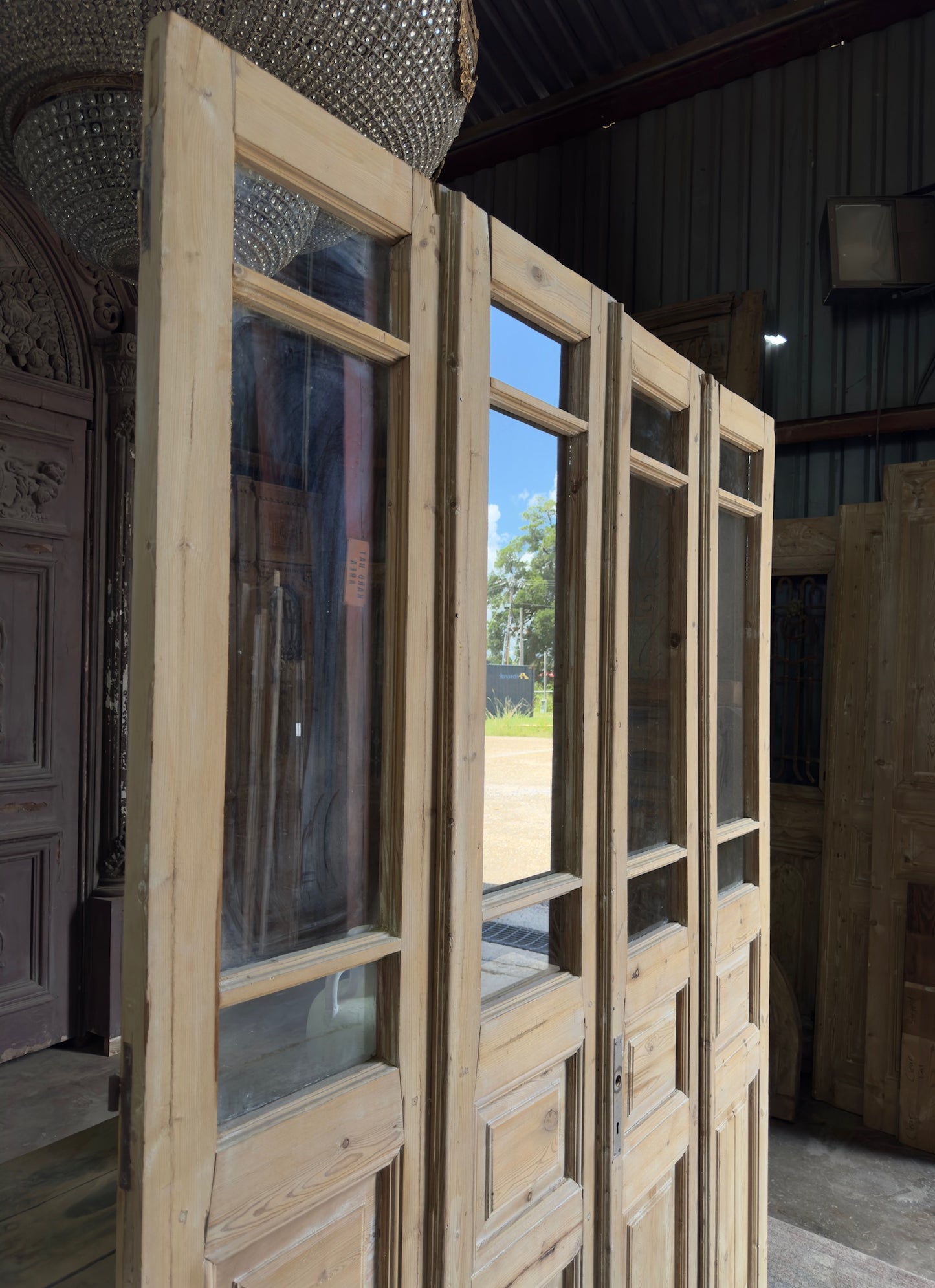 Antique Bi-Fold Glass French Doors - 71x92.5 K243