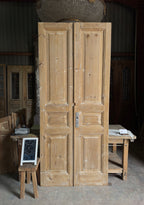 3 Panel Antique Solid French Doors - 42.25x98.25 J383