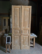 3 Panel Antique Solid French Doors - 42.25x98.5 J404