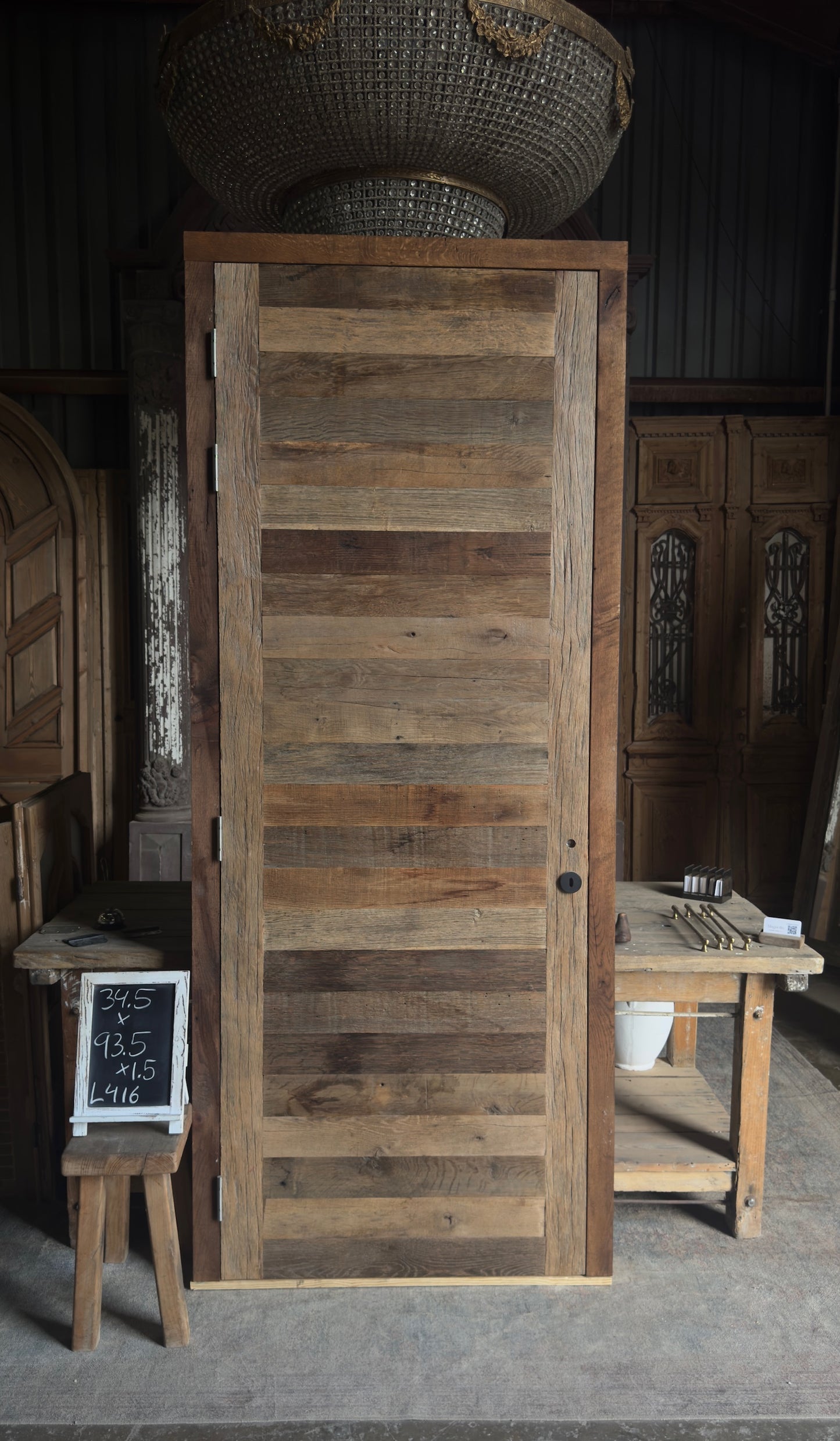 French Oak Plank Single Door - 34.5x93.5 - L416