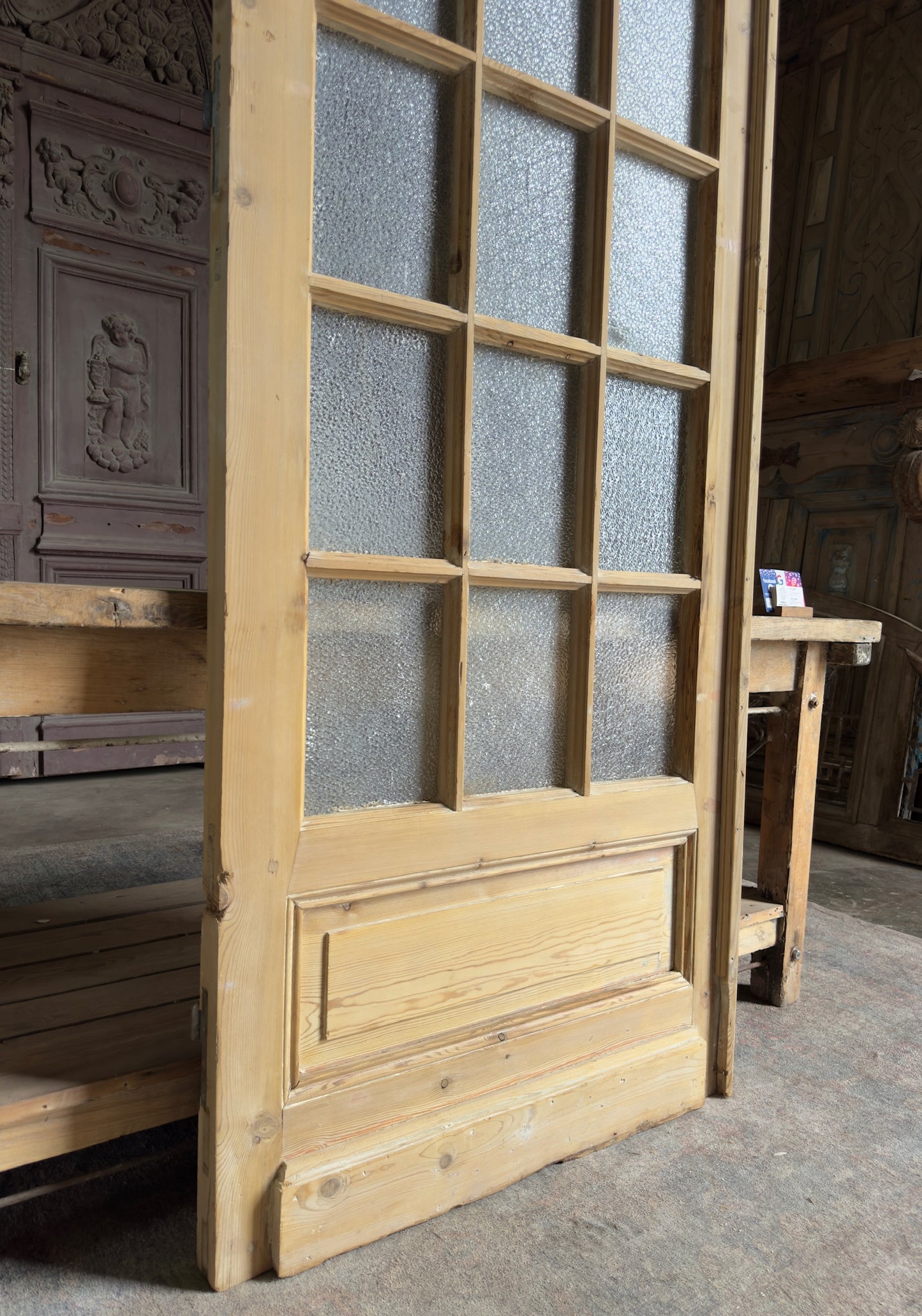 18 Lite Antique Glass Single Door - 34x98.5 K195