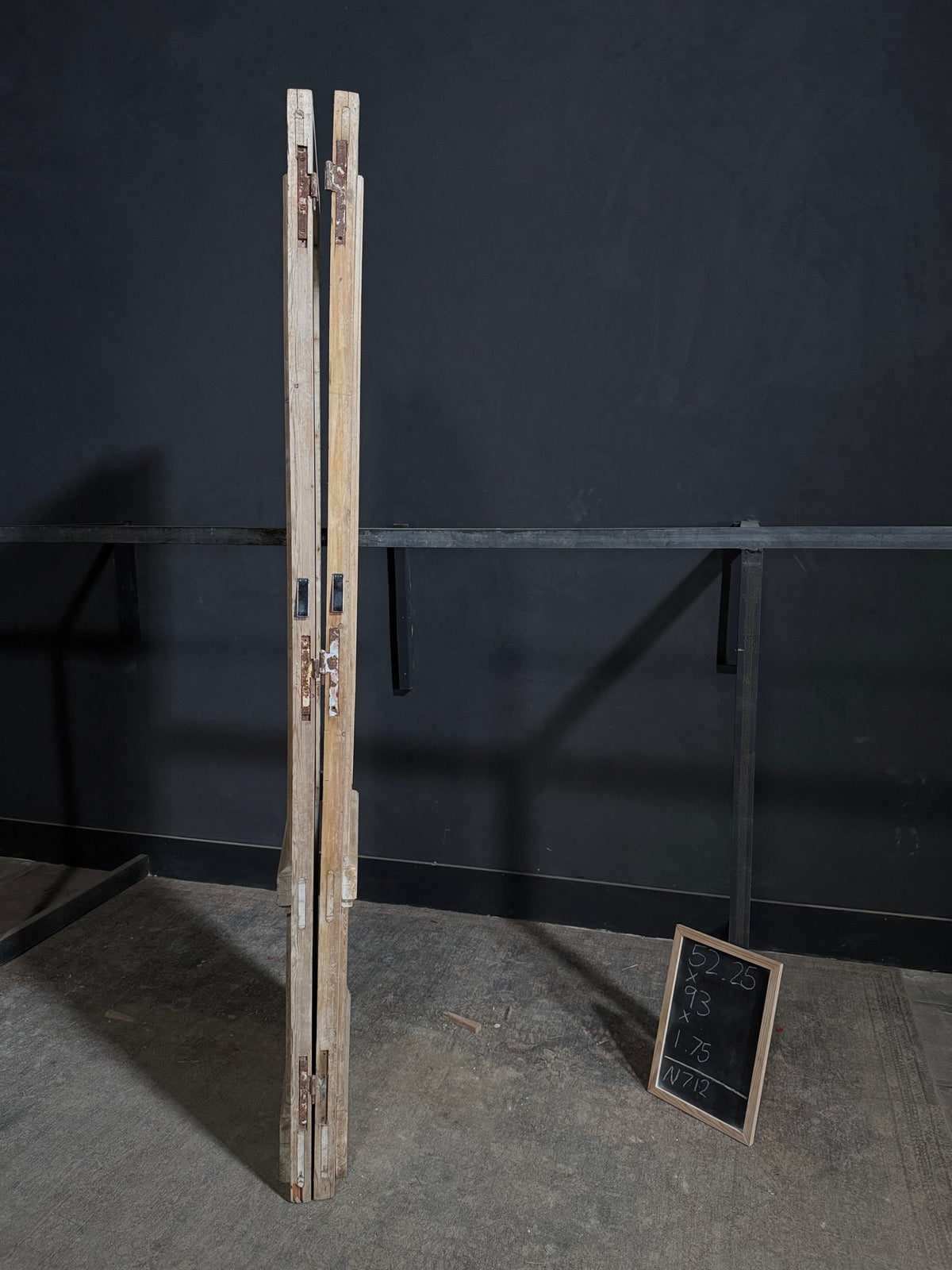 Antique Fluted 1 Lite French Doors - 52.25x93 - N712