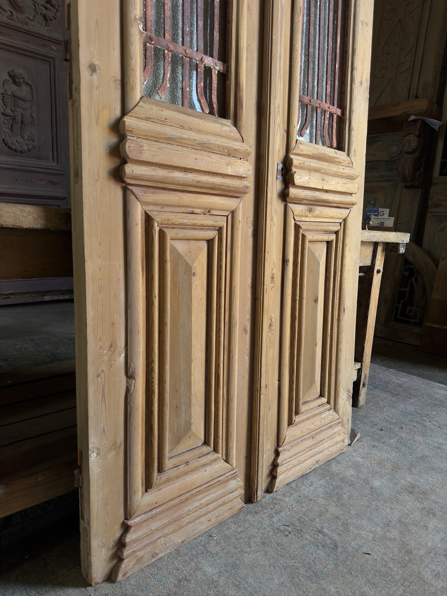Scrolled Antique Iron French Doors - 39x84.5 K284
