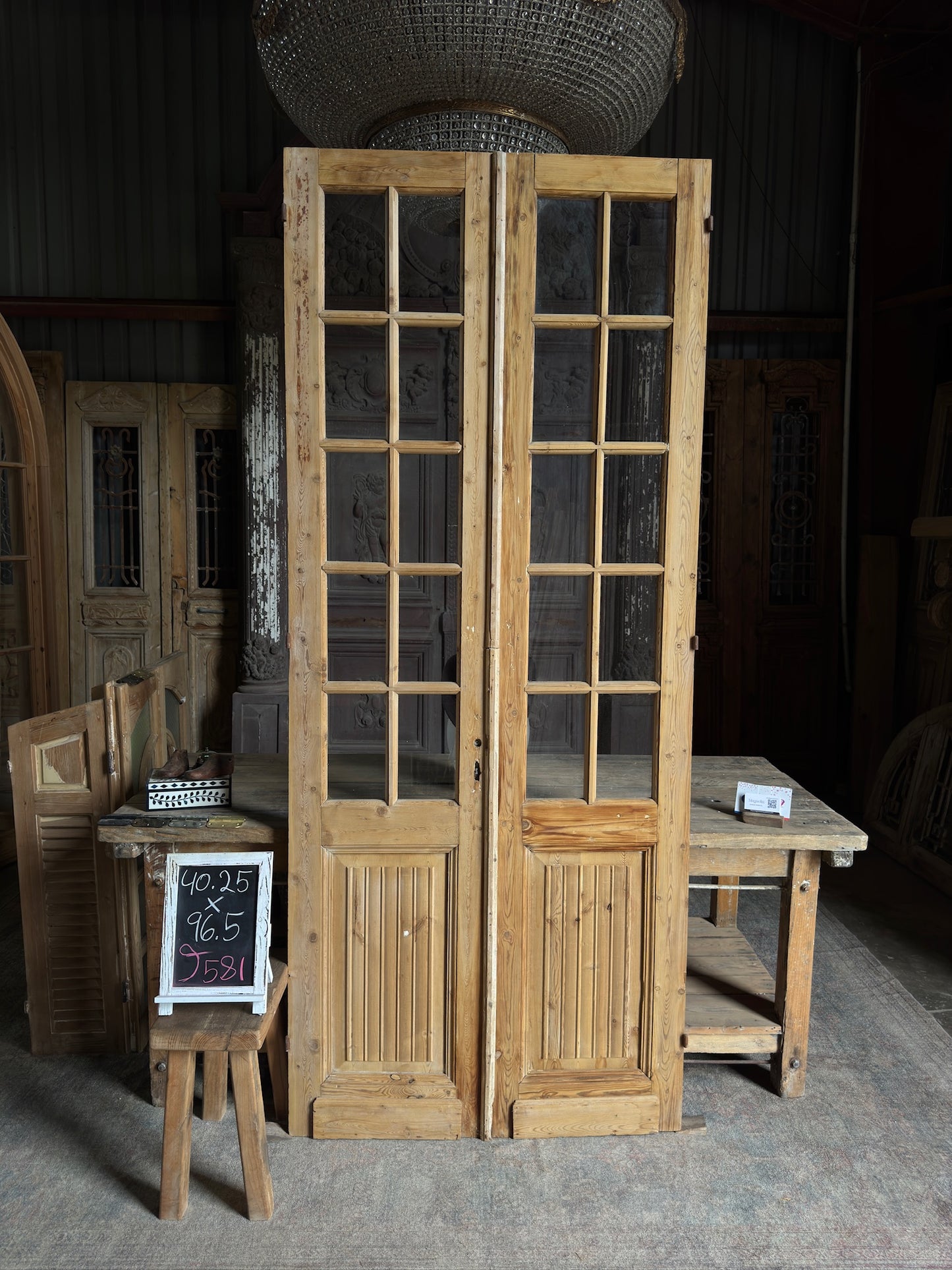 10 Lite Antique French Doors - 40.25x96.5 J581