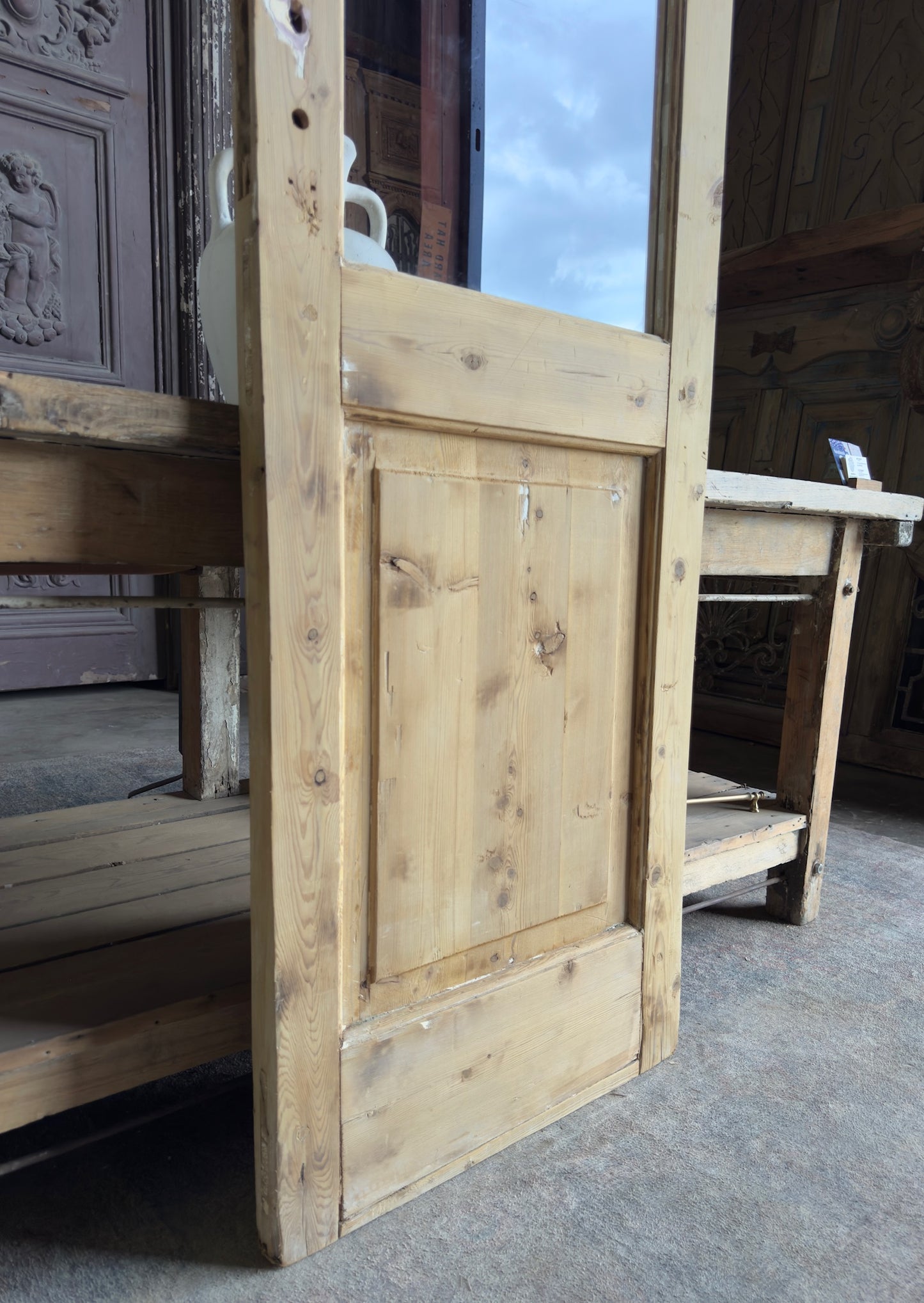 Single Antique Glass Door - 24.25x84 K302