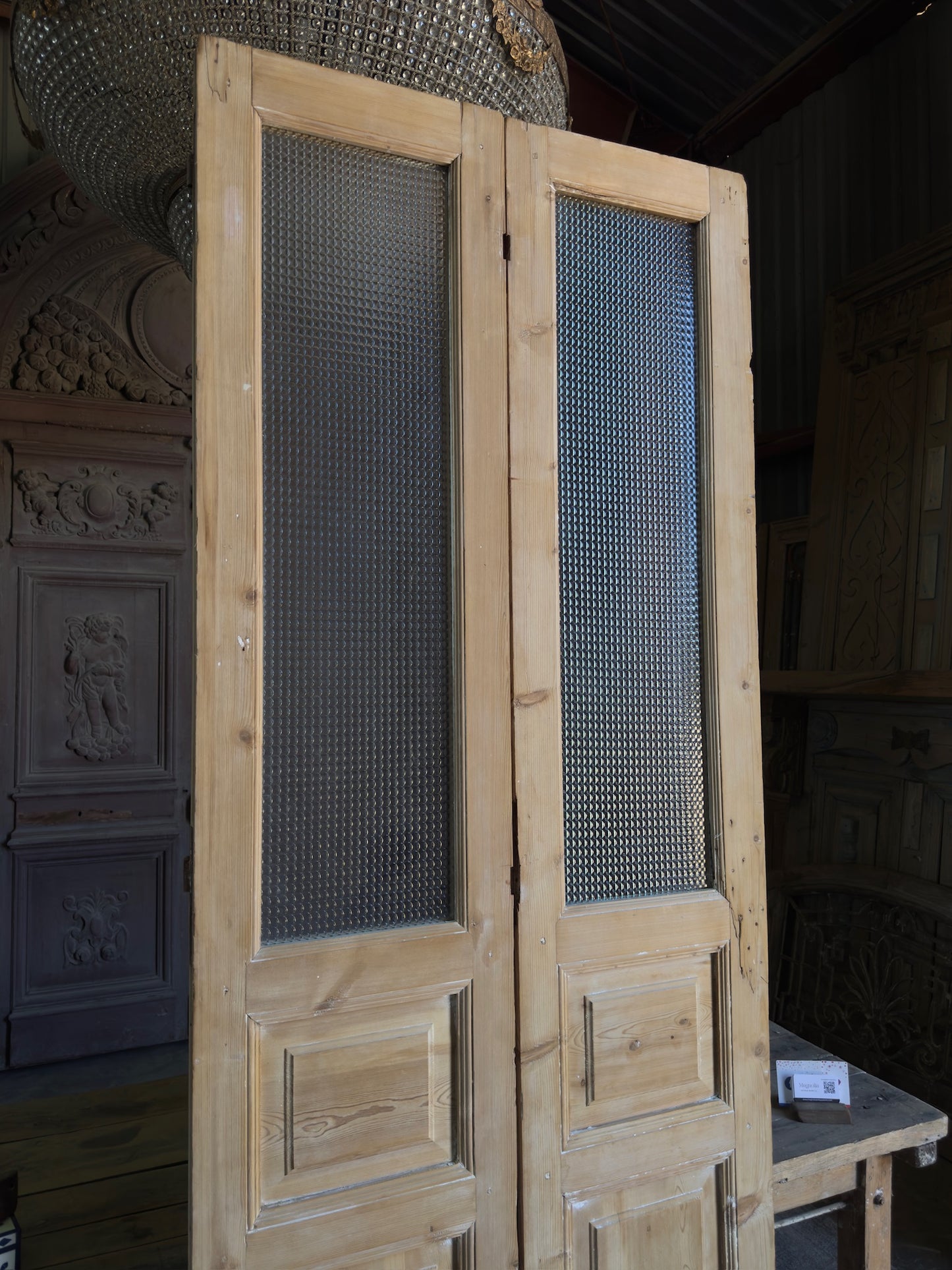 Glass Antique French Doors - 38x102 J586