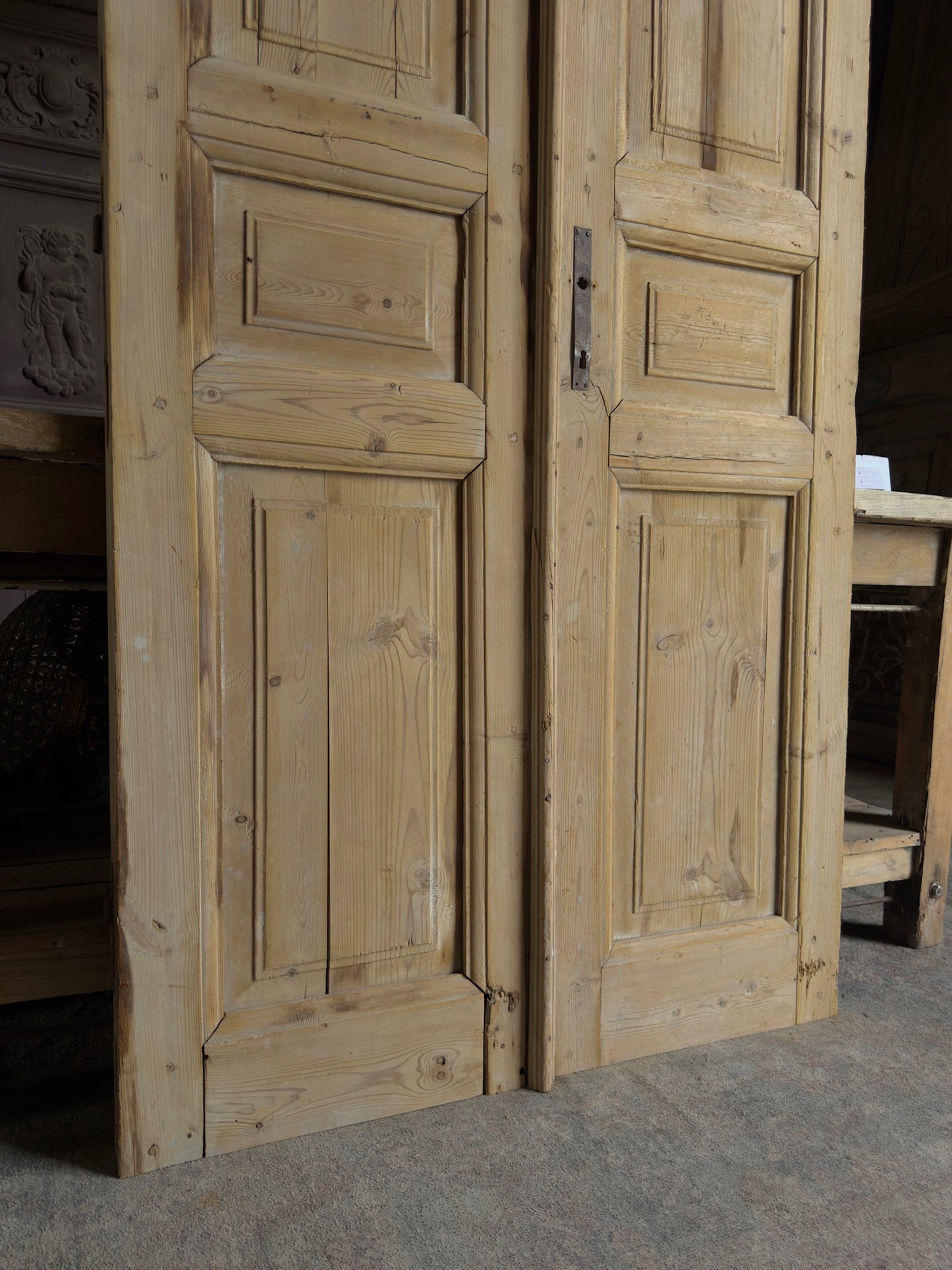 Solid Antique French Pair - 39.5x90.5 J558
