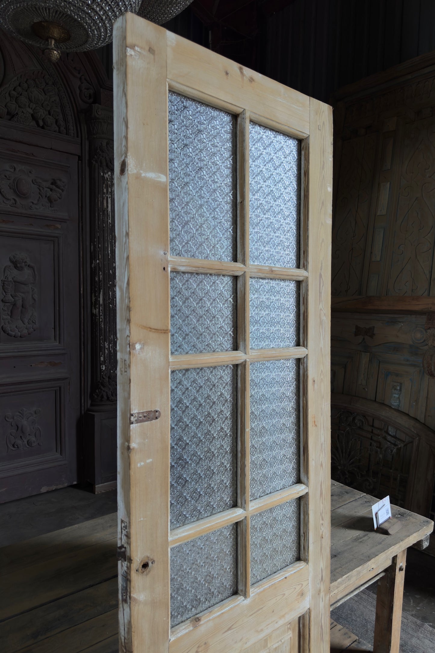 Single Antique Glass Door - 24x84 J593