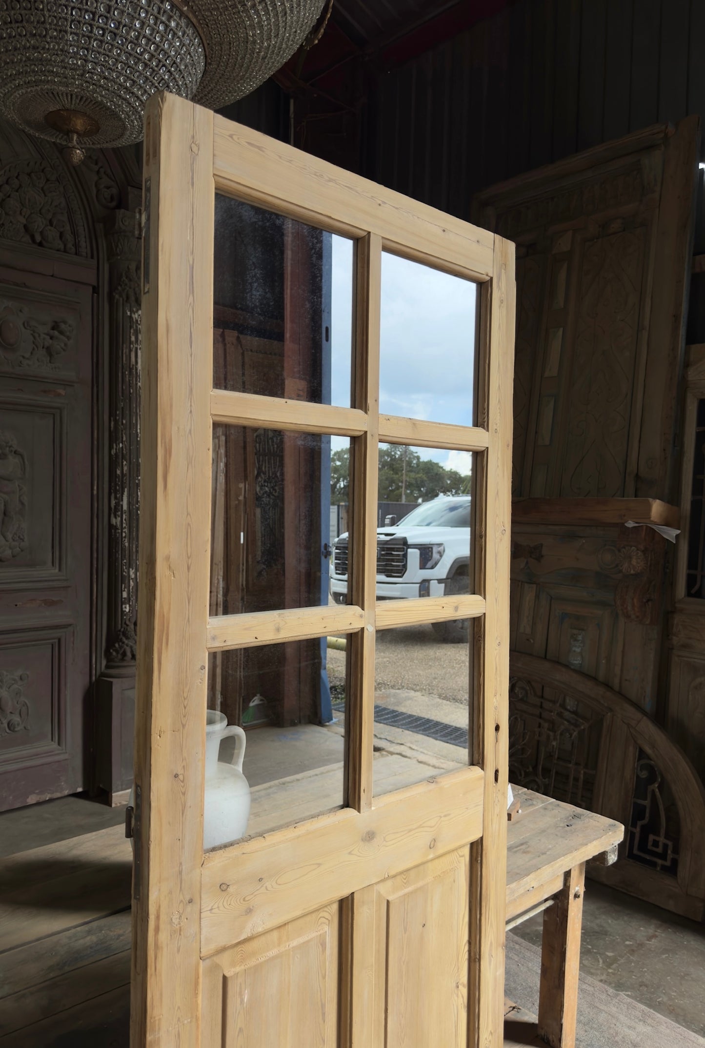 6 Lite Antique Glass Single Door - 32x85 K257