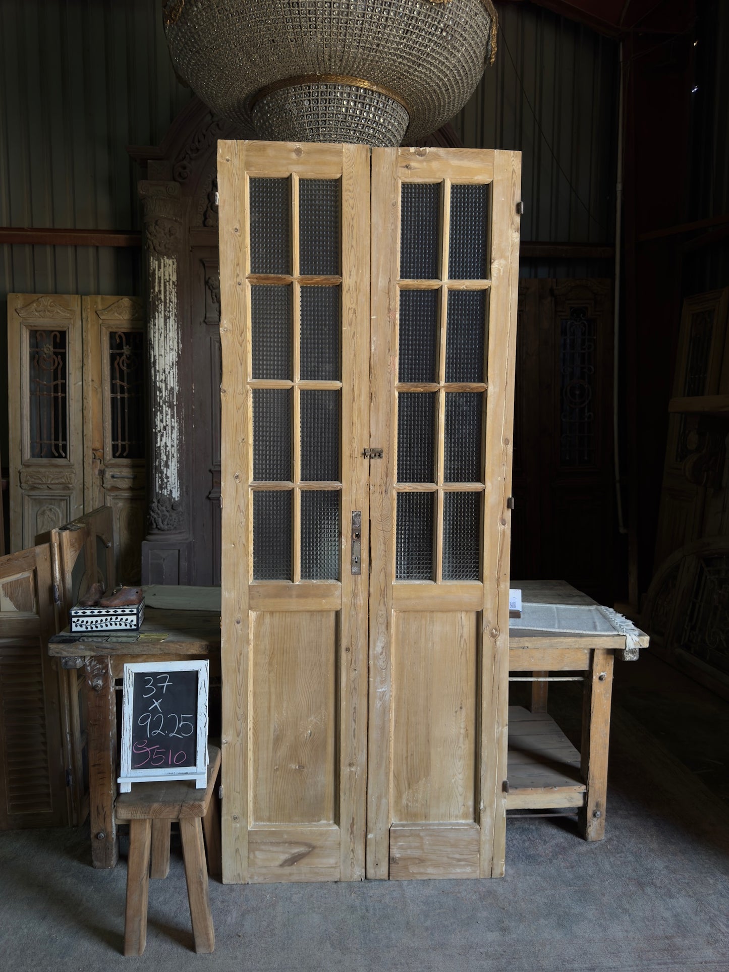 8 Lite Antique French Doors - 37x92.25 J510