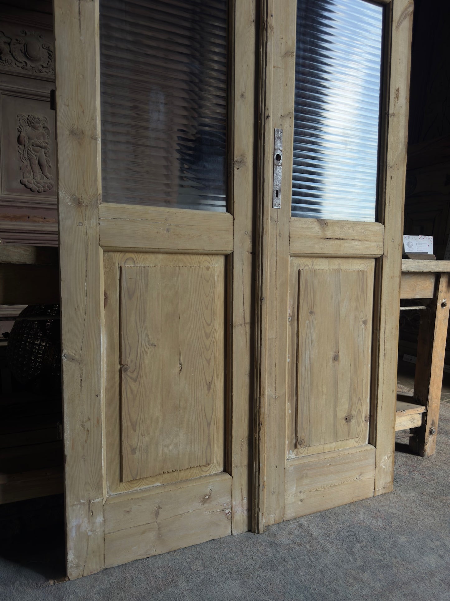 Glass Antique French Doors - 41x83.5 J572