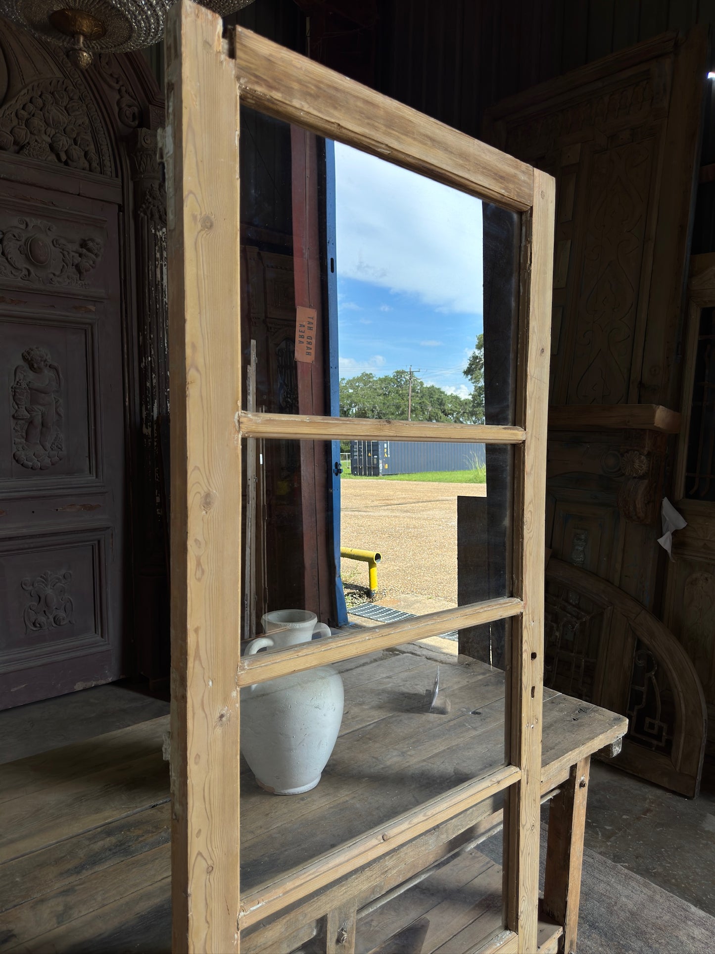 4 Lite Antique Glass Single Door - 33.75x83.25 K162