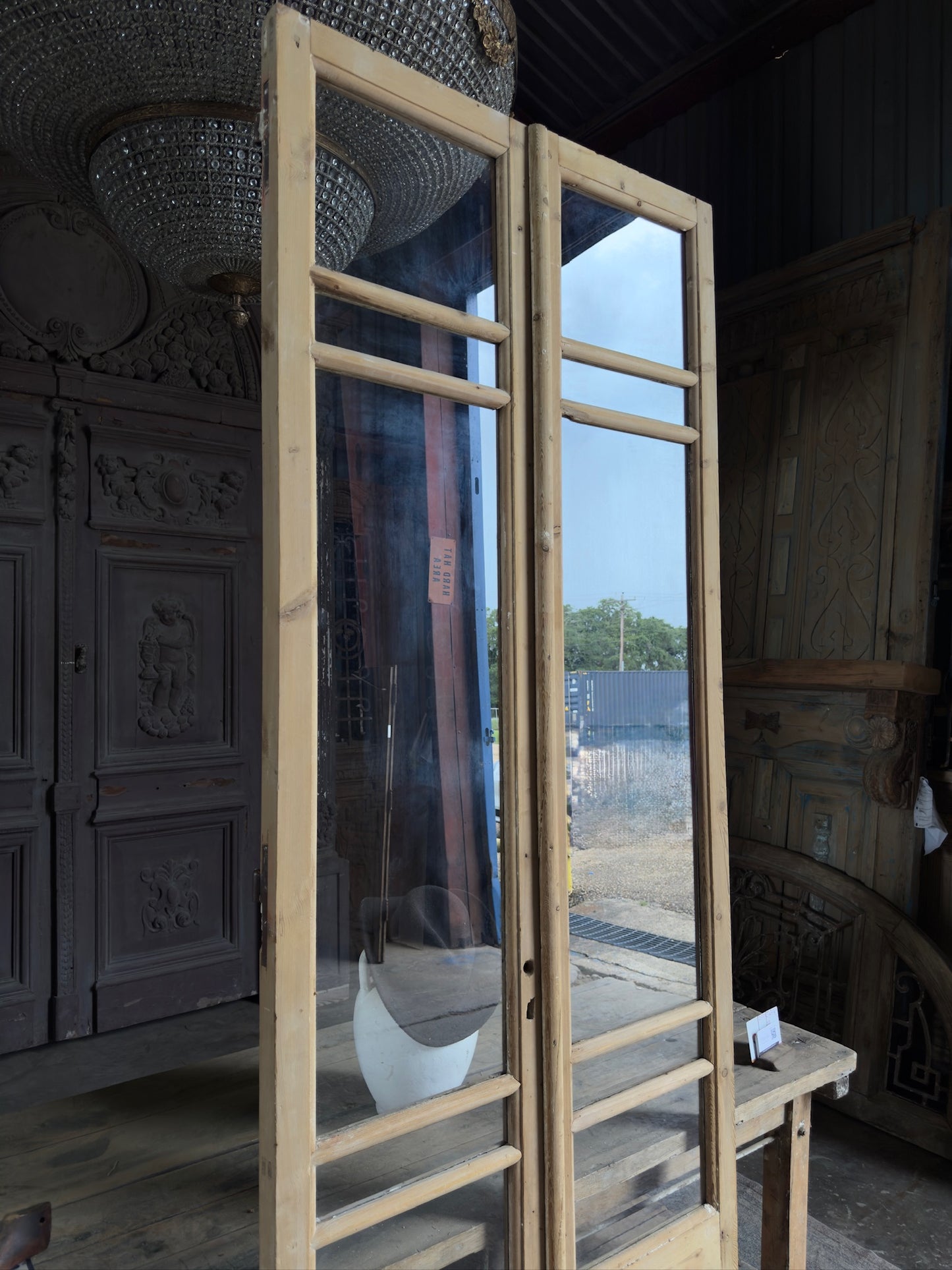 Glass Antique French Doors - 37.5x101.5 J601