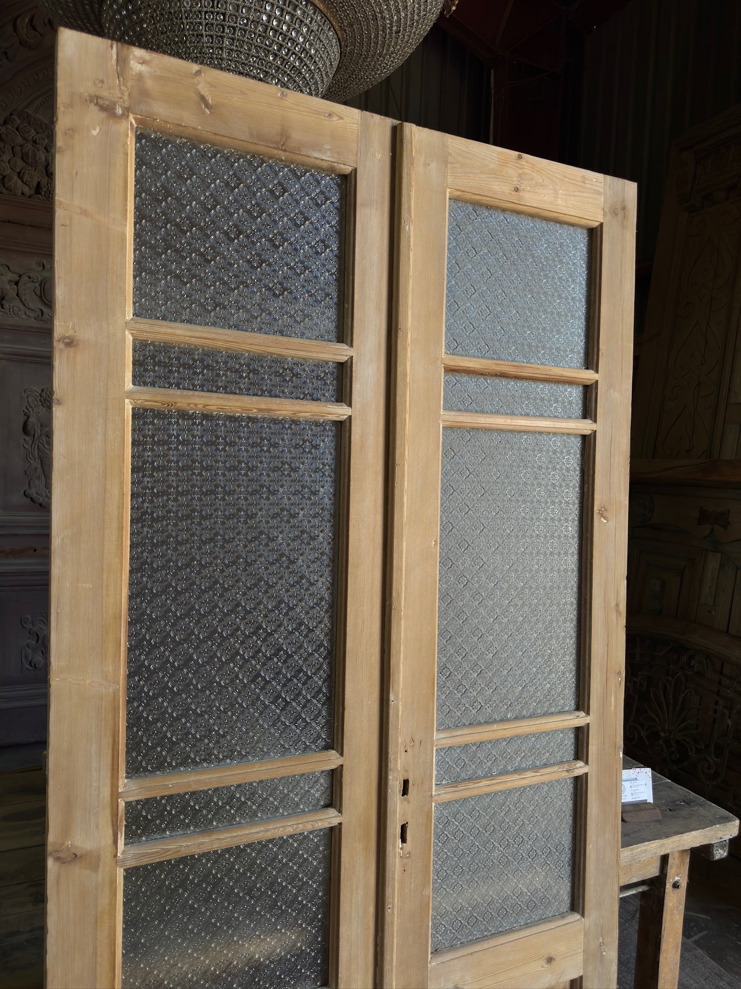 Glass Antique French Doors - 43x86.25 J571