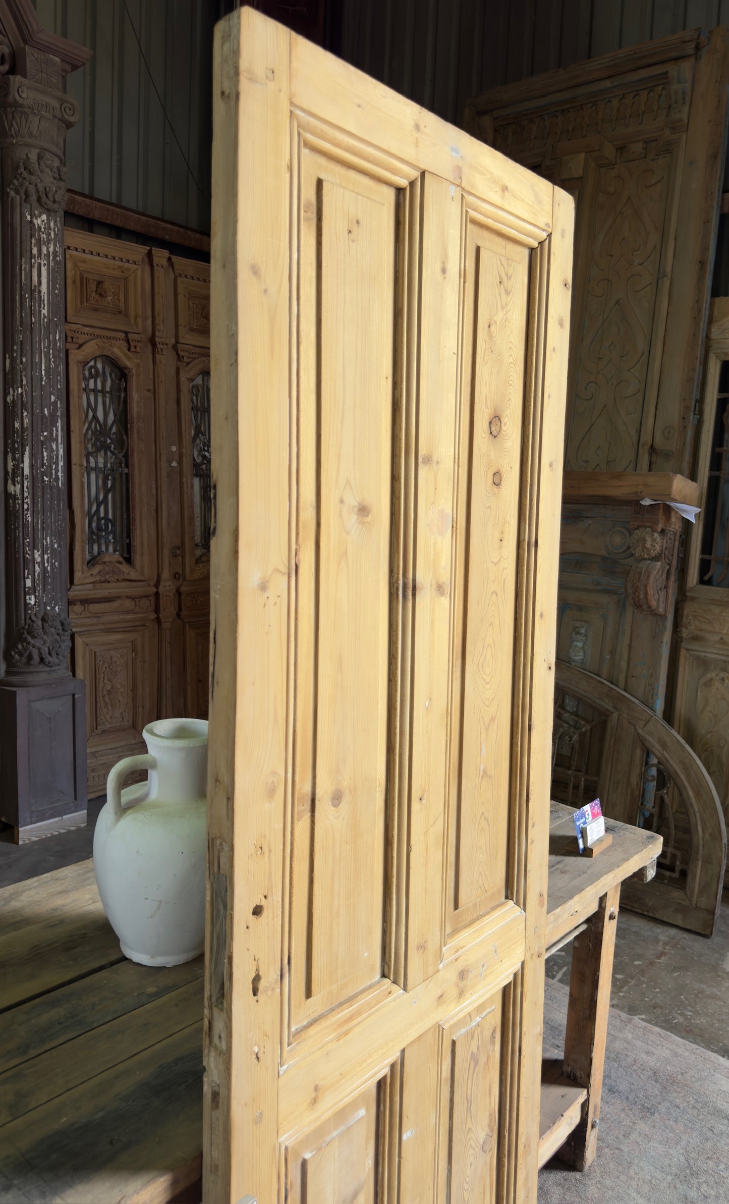 4 Panel Single Solid Antique Door - 27.75x81 K202