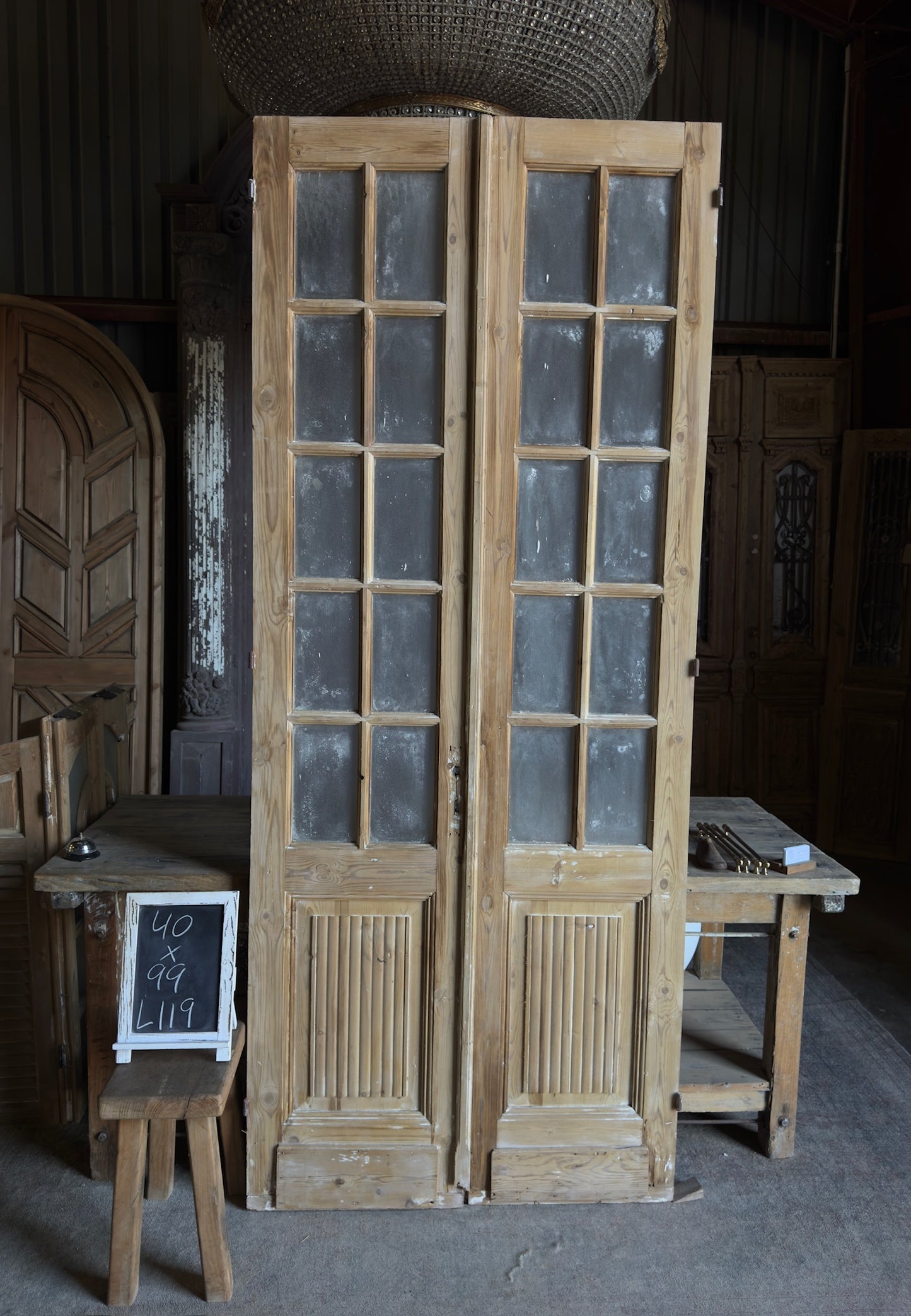 10 Lite Antique French Doors - 40x99 - L119