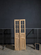 Antique Glass 3 Lite French Doors - 30.5x84 - N690