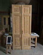 Stately 3 Panel Antique Solid French Doors - 39.75x94.5 J403