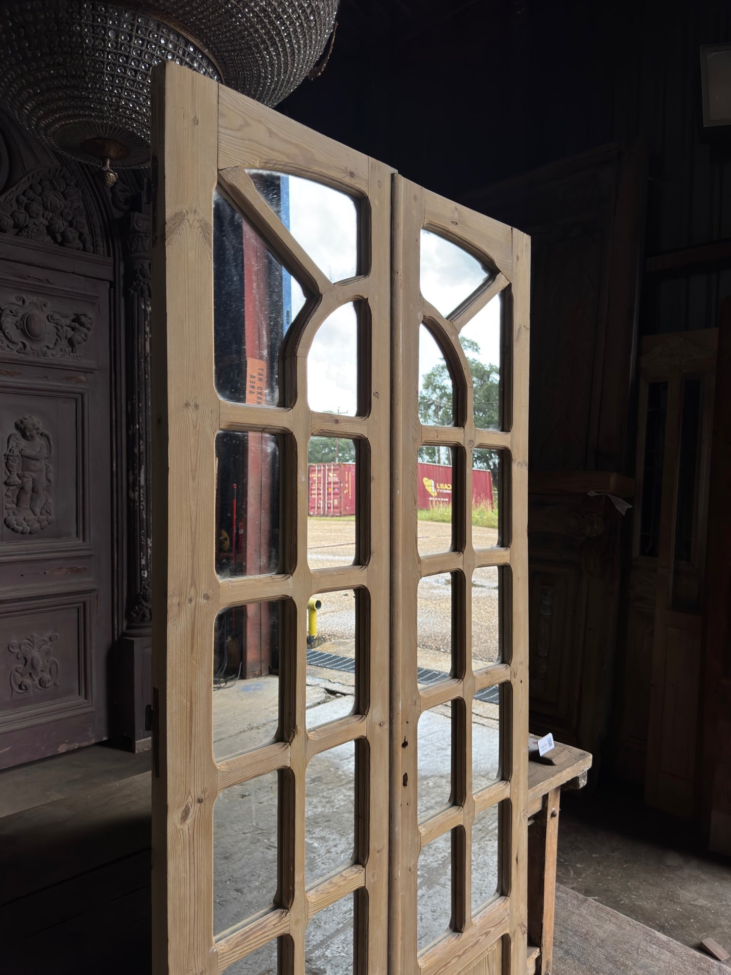 22 Lite Antique Mirrored French Doors - 41.5x89 K468