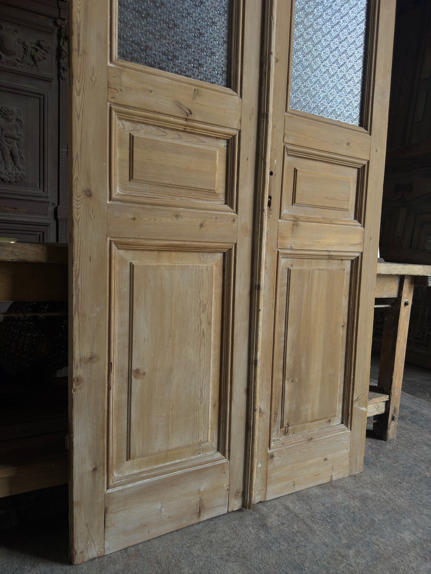 Glass Antique French Doors - 41.5x93 J555