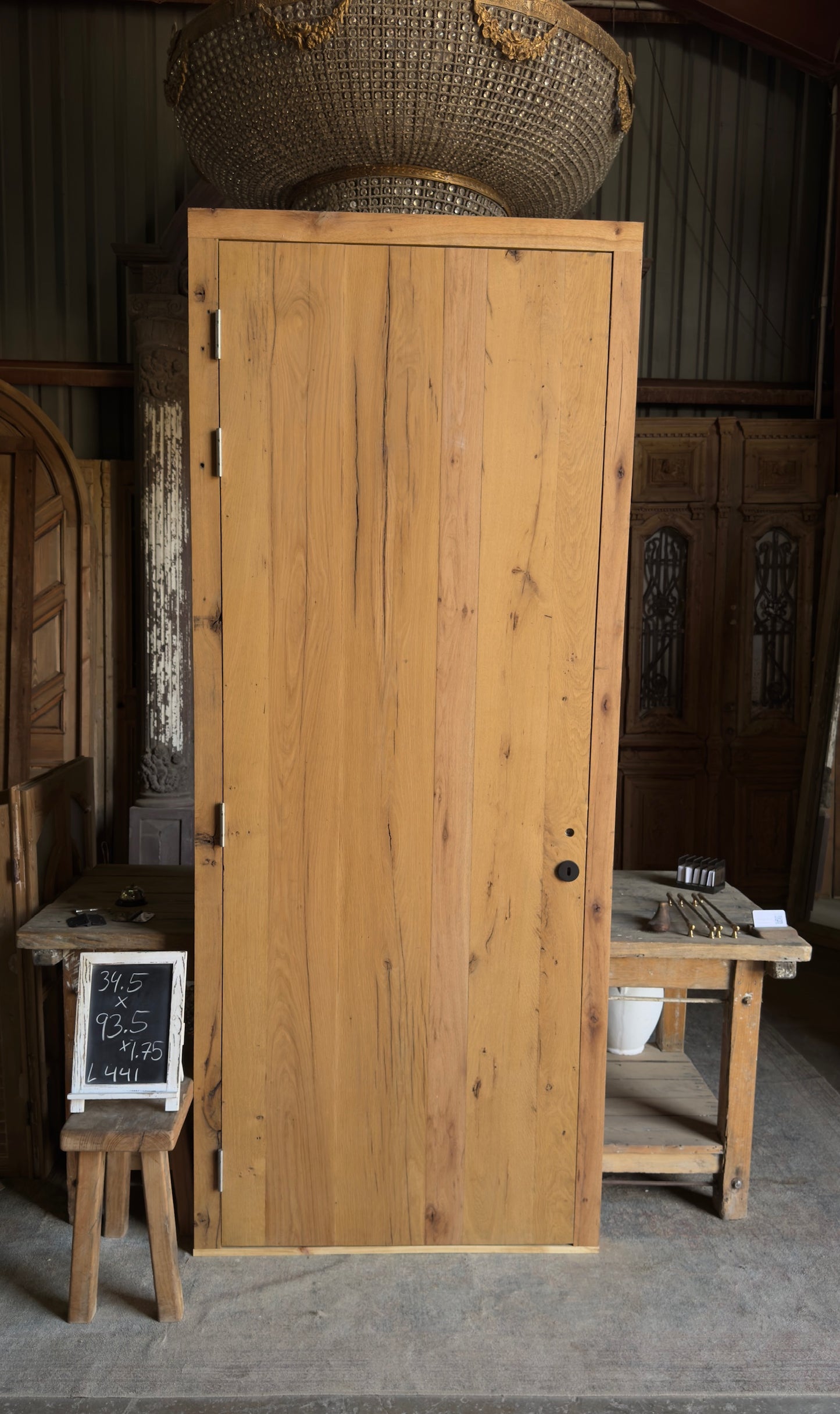 French Oak Plank Single Door - 34.5x93.5 - L441