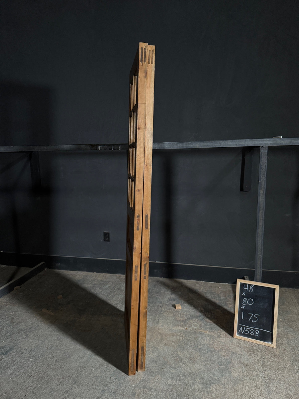 Waxed Handcrafted Glass 8 Lite French Doors - 48x80 - N588