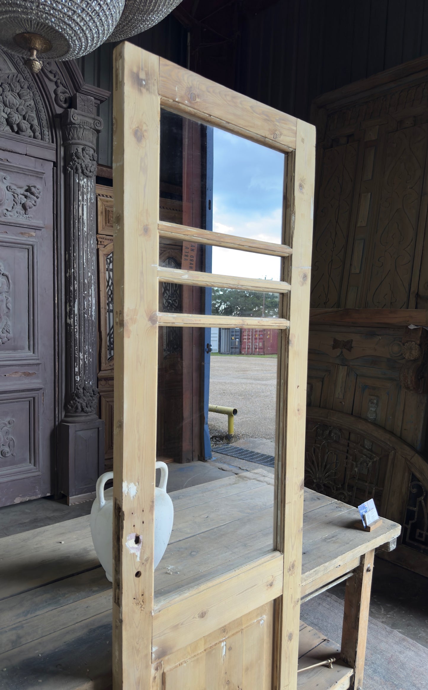 Single Antique Glass Door - 24.25x84 K302