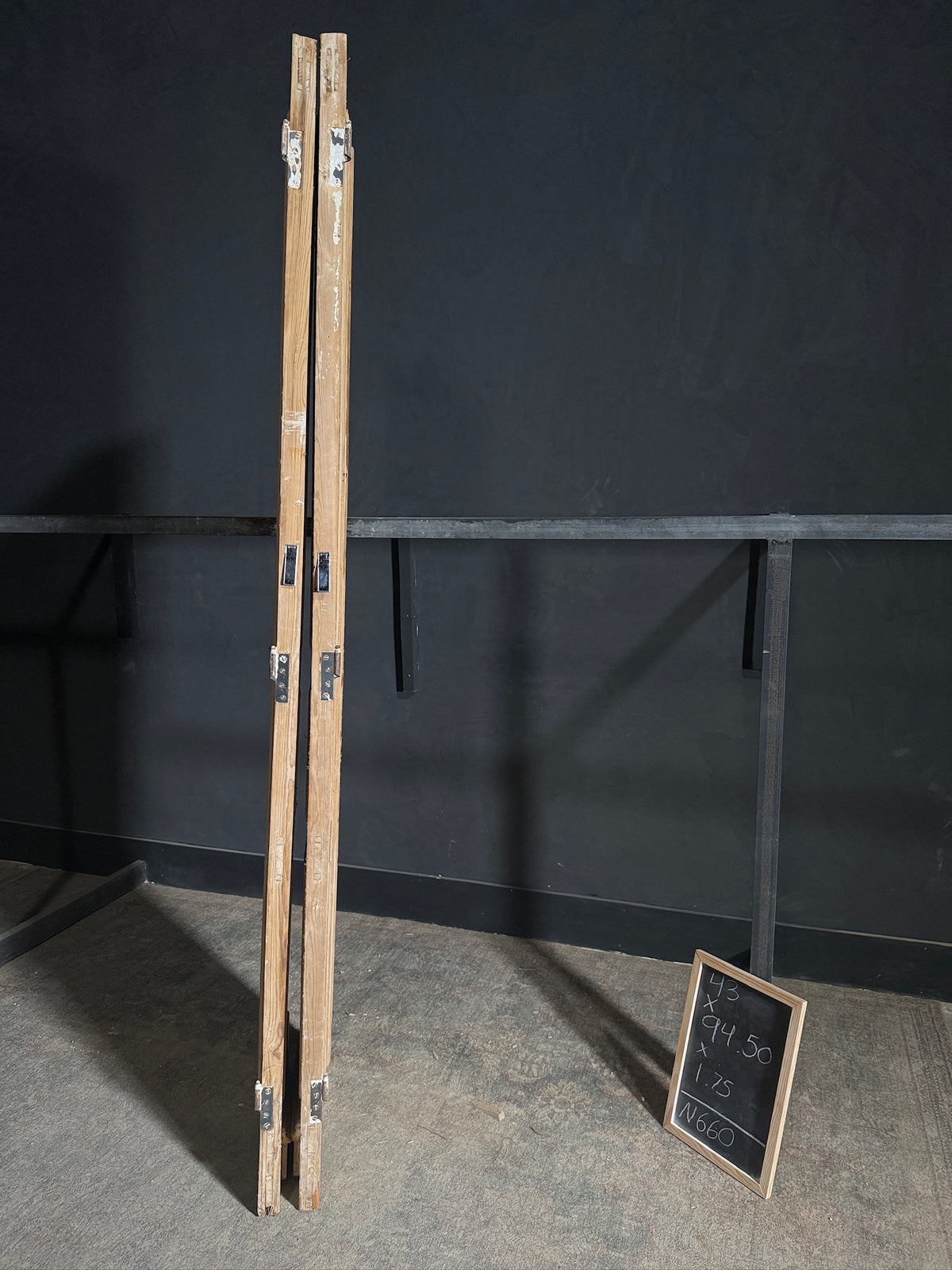 Antique Obscured Glass 1 Lite French Doors - 43x94.5 - N660