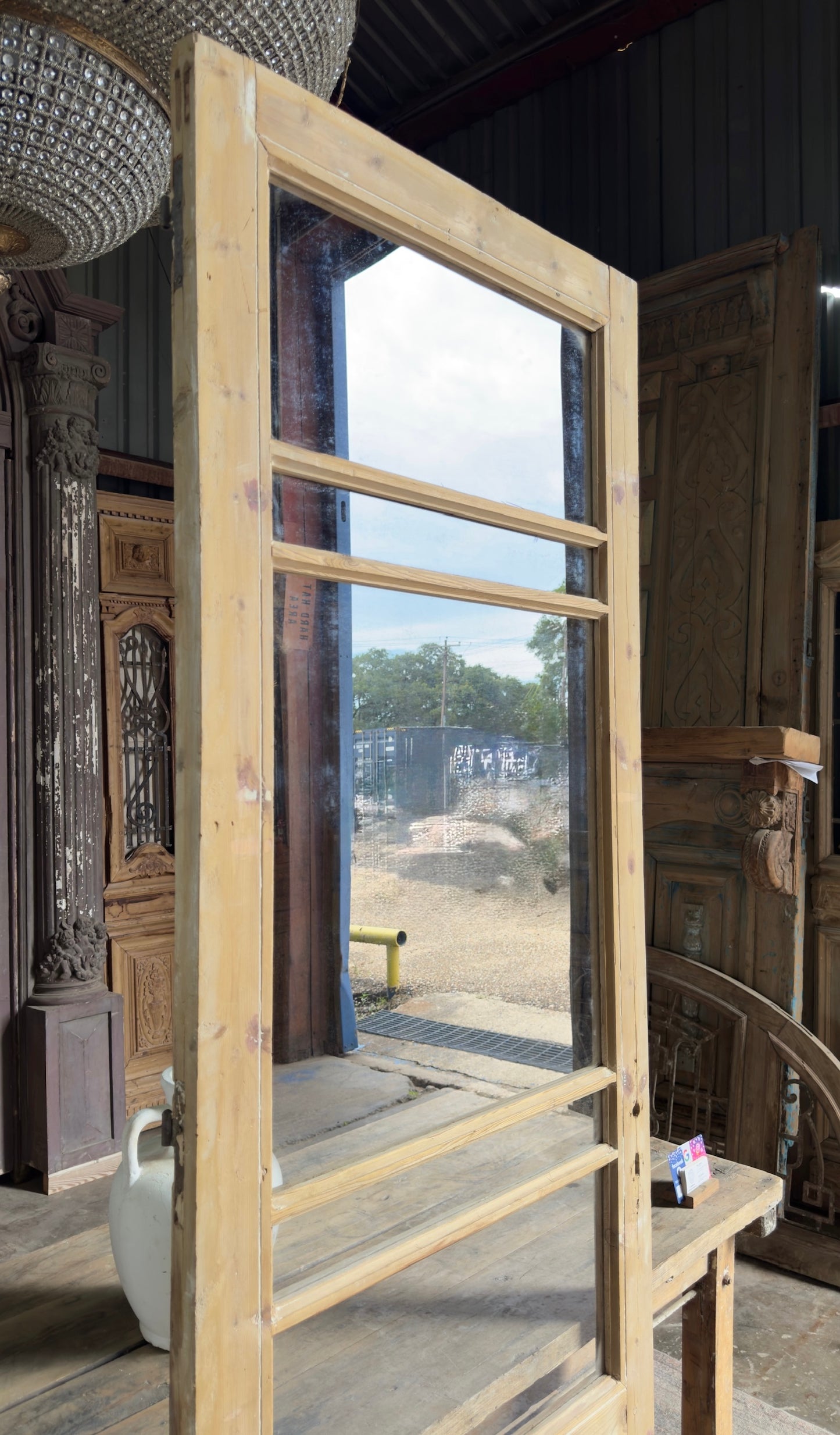 5 Lite Antique Glass Single Door - 32.5x94 K194