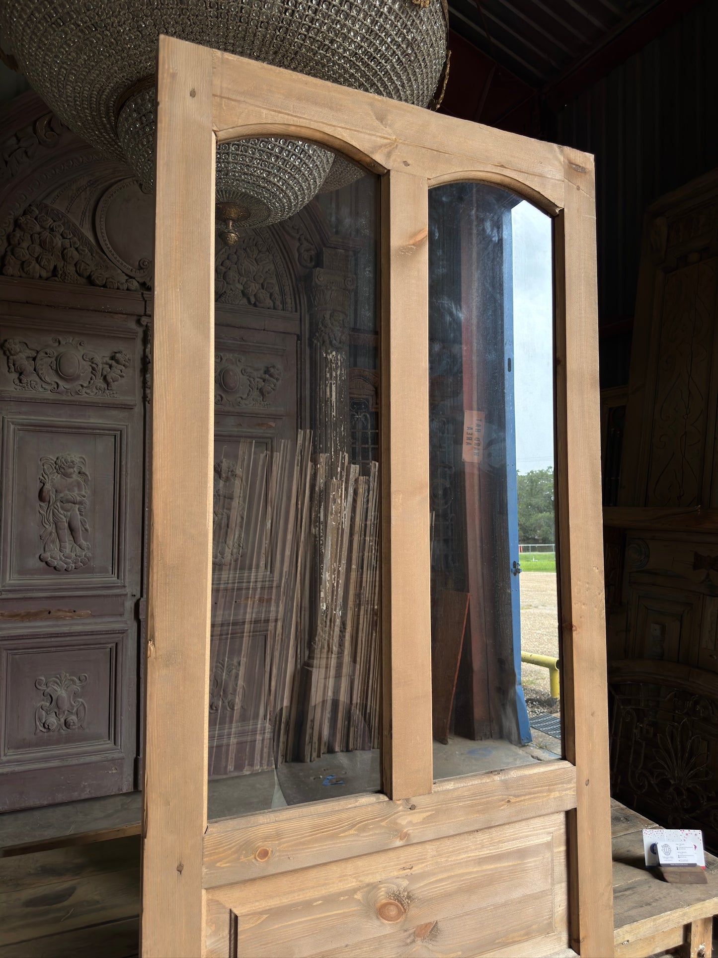 Handcrafted 2 Lite Arched Glass Door - 36x96 K17