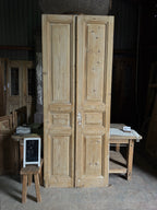 3 Panel Antique Solid French Doors - 39x98 J441