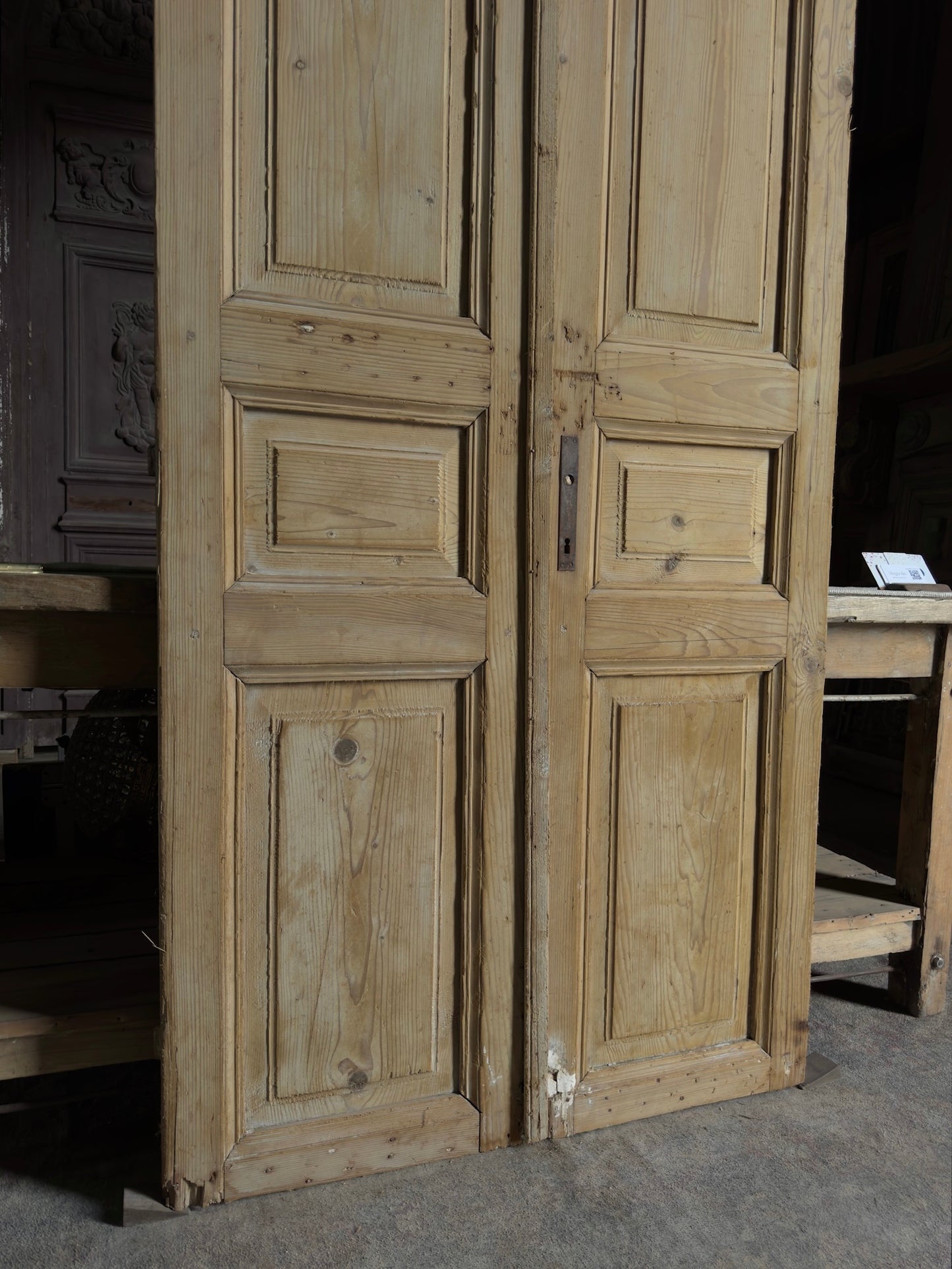 Solid Antique French Pair - 38.75x91 J544