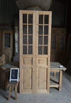 Handcrafted 8 Lite Glass French Doors - 36x96 L13