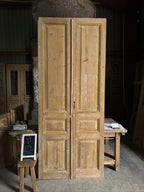 3 Panel Antique Solid French Doors - 43x104 J378