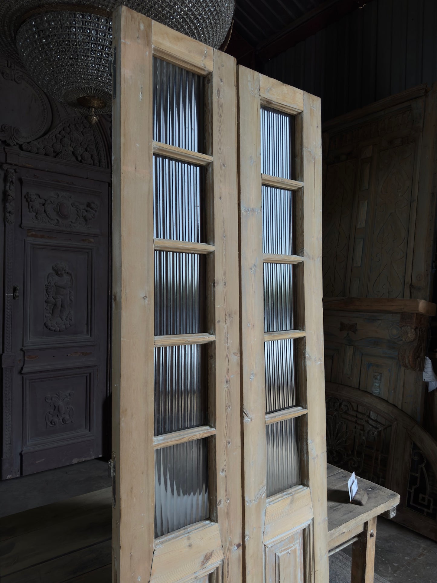 Antique 5 Lite French Doors - 31.5x95.5 J602