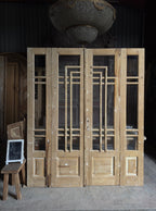 Antique Glass Bi-Fold French Doors - 75x88 - L589
