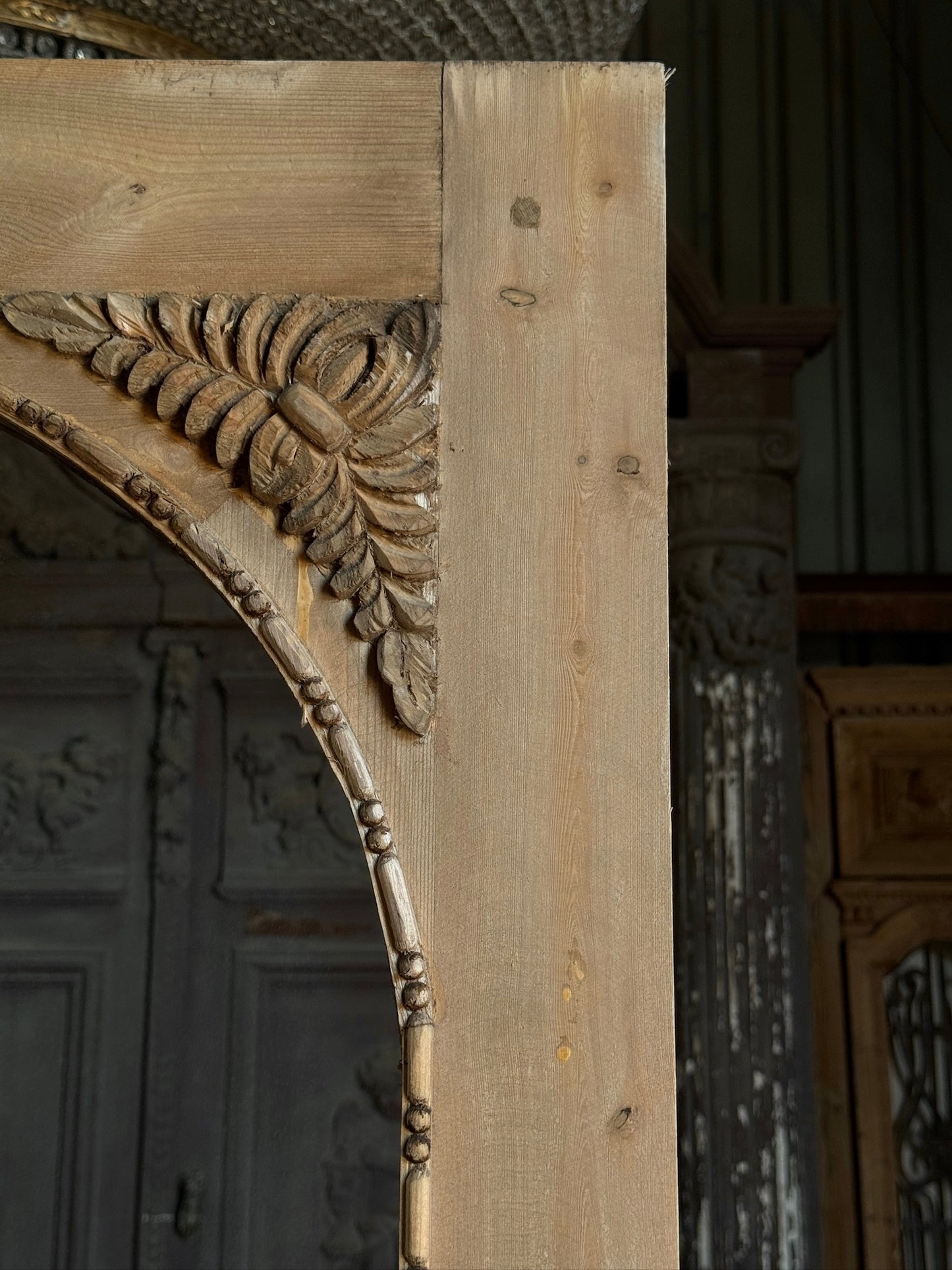 (Valencia) Handcrafted Arched Open Glass French Doors - 39.5x96 K190