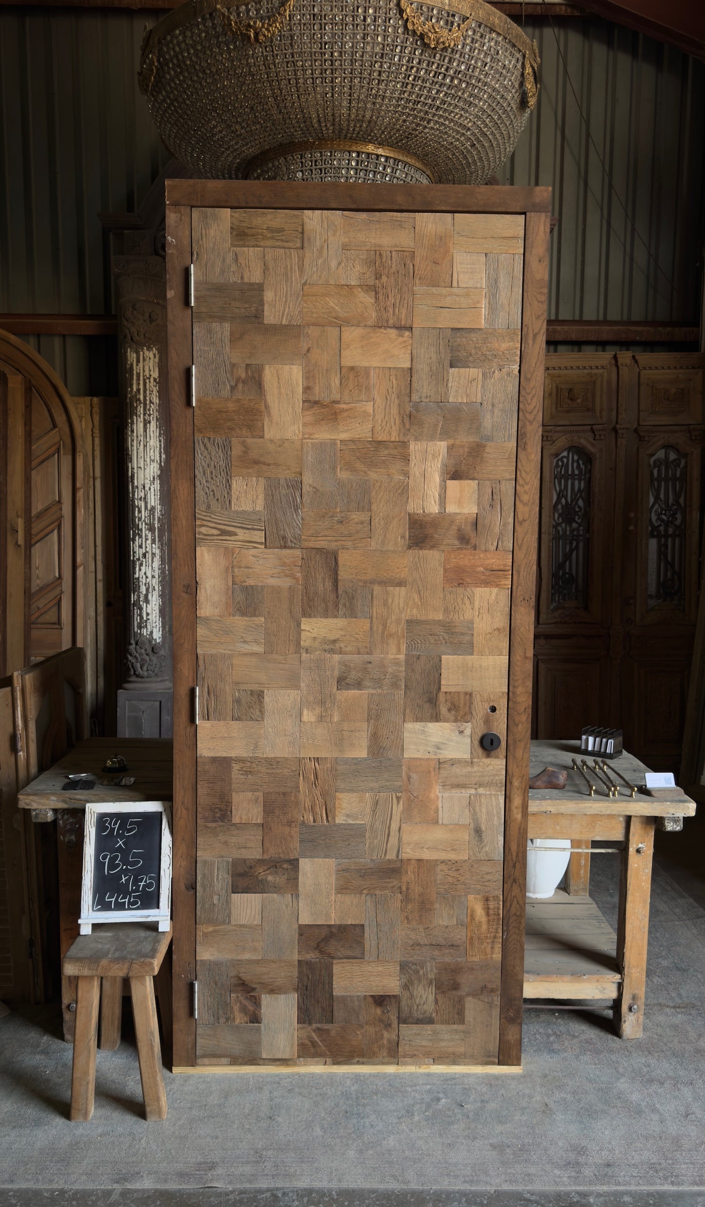 French Oak Plank Single Door - 34.5x93.5 - L445