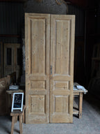 3 Panel Antique Solid French Doors - 45x100.25 J340