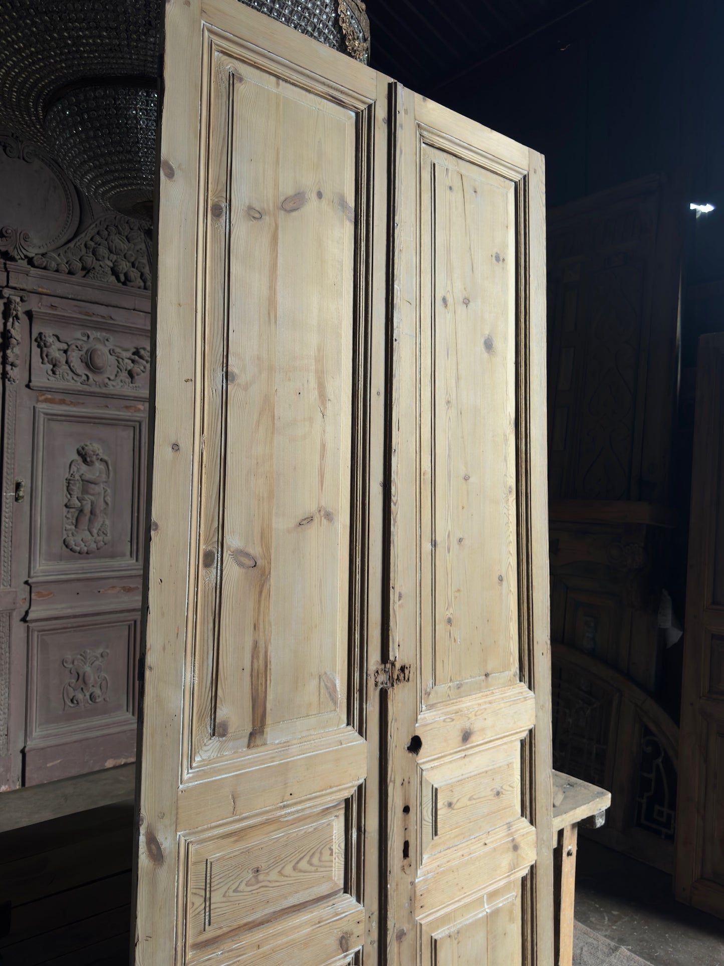 3 Panel Baltic Pine French Doors - 44.5x104 K34