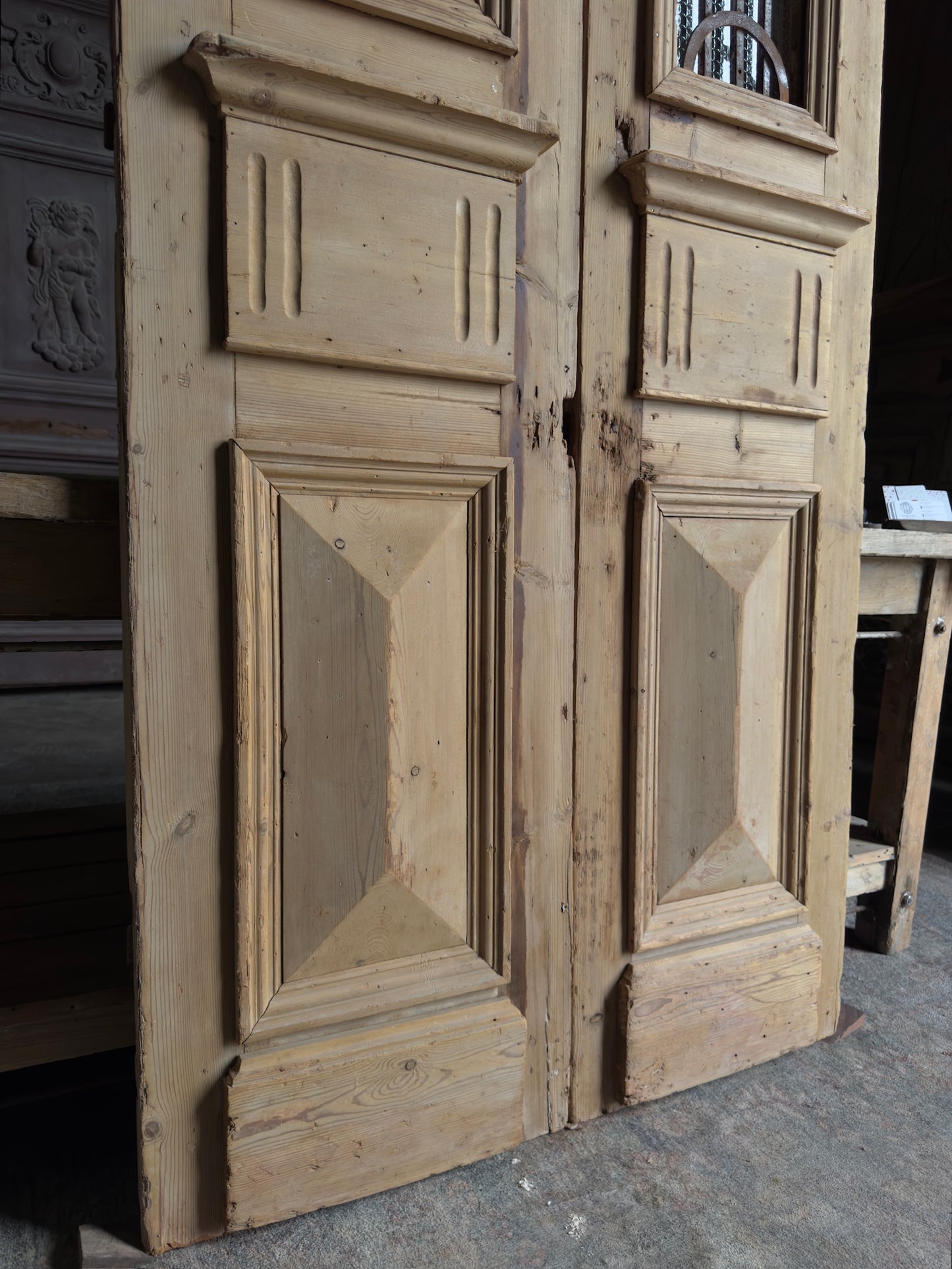 Small Antique Iron French Doors - 40.25x78.5 J28