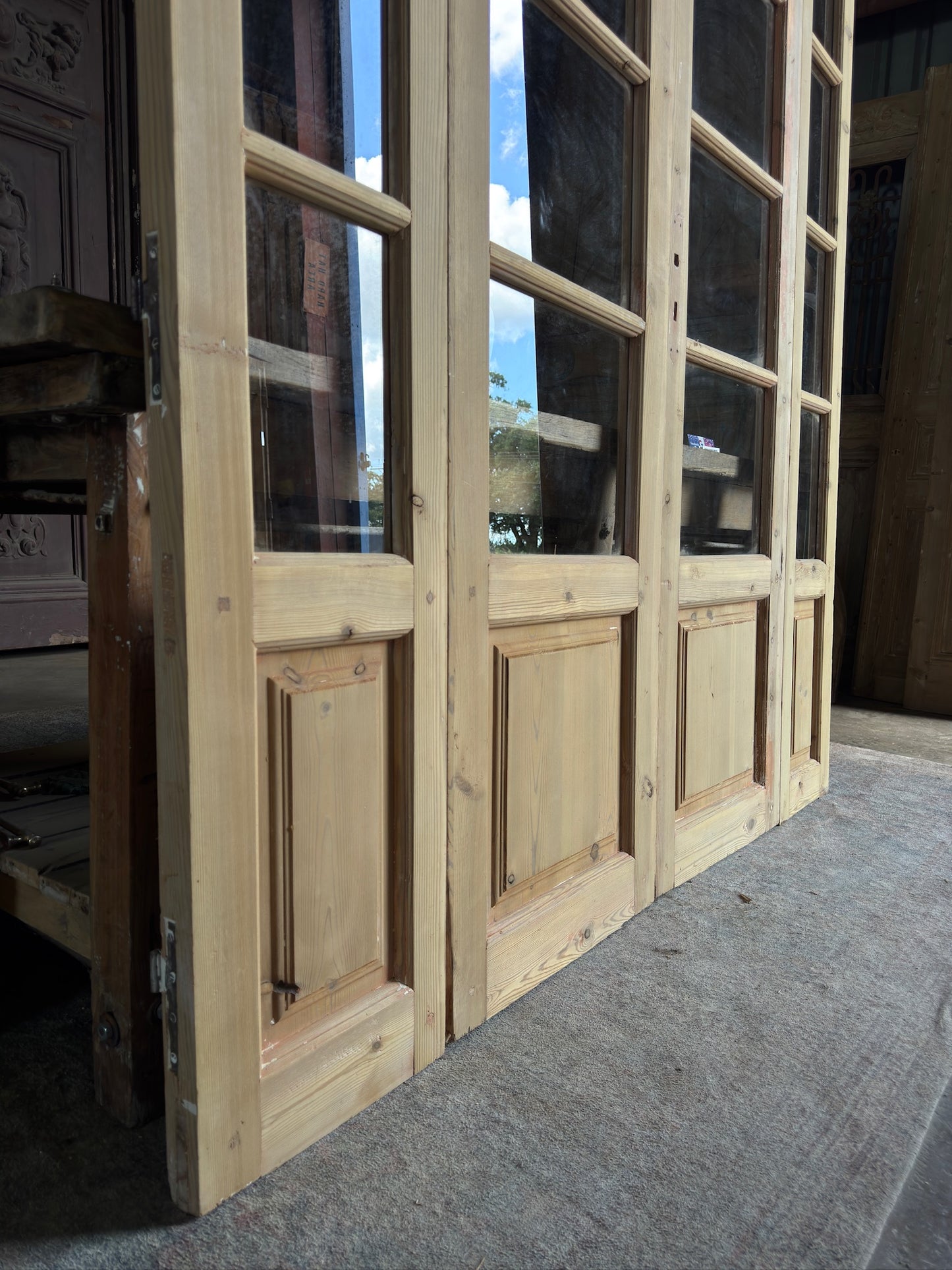 Antique Bi-Fold French Glass Doors - 72x83 K241