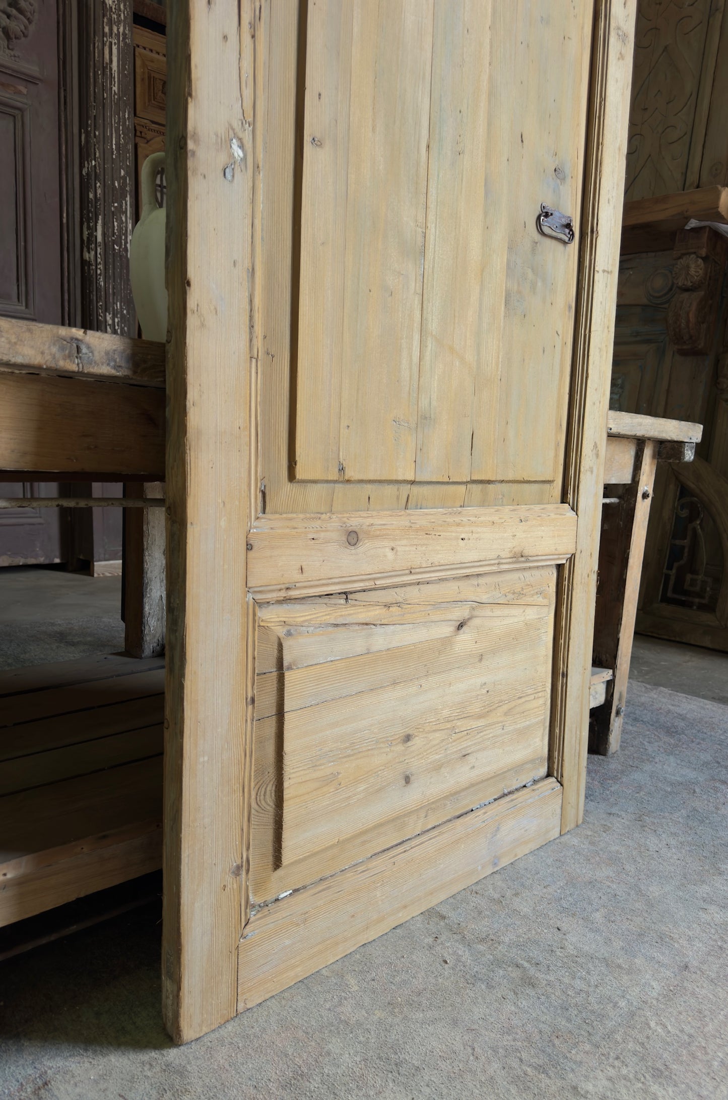 3 Panel Single Solid Antique Door - 34.75x86 K244
