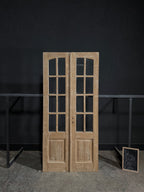 Antique Glass 8 Lite Arched French Doors - 43x92.25 - N314