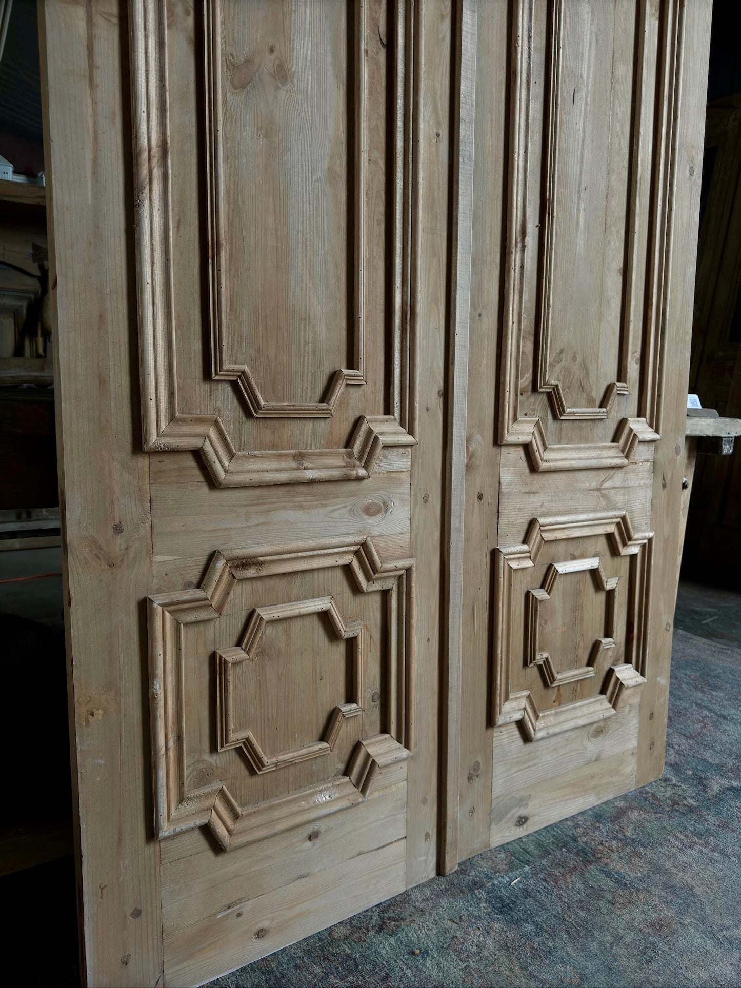 (Xavier) Handcrafted Solid Wood French Doors - 47x96 H210
