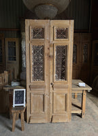 Stately Antique Iron French Doors - 39.5x87.5 K167